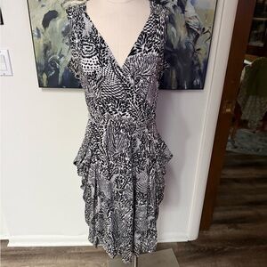 Marc By Marc Jacobs Black and White Asymmetrical Dress